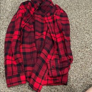 Hurley Red and Black Checkered Shirt